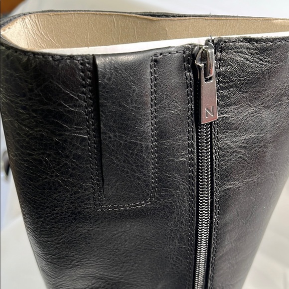 Naturalizer Black Leather Heeled Boots - Picture 6 of 9